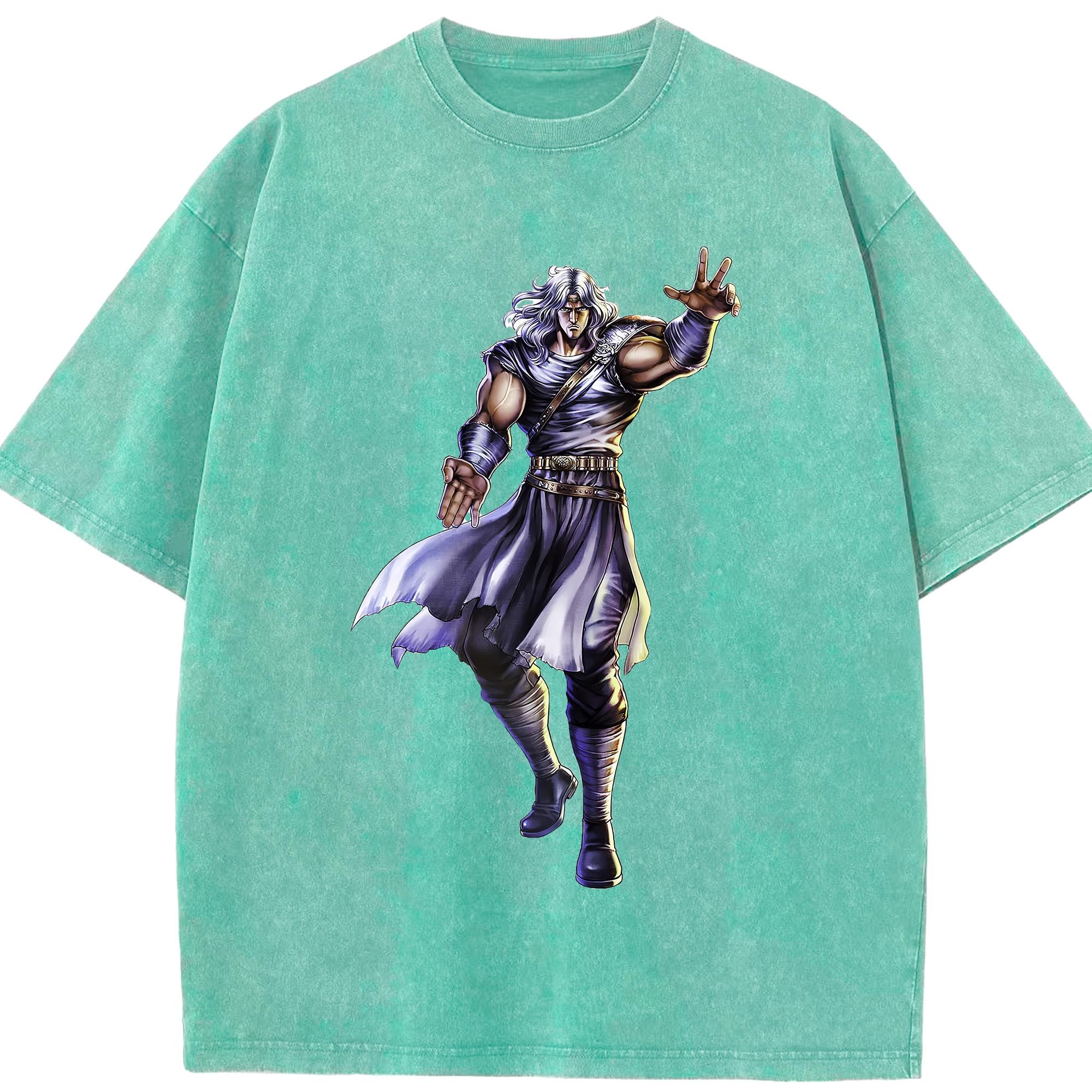 （画像用） 北斗の拳 Fist of the North Star 綿100% ヴィンテージ風 半袖Tシャツ（フロントプリント）